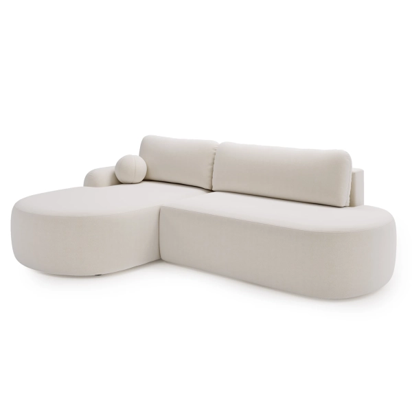 JASNOBEŻOWY NAROŻNIK AGAT O Z FUNKCJĄ SPANIA DO SALONU LAMBI - PÓŁPROFIL